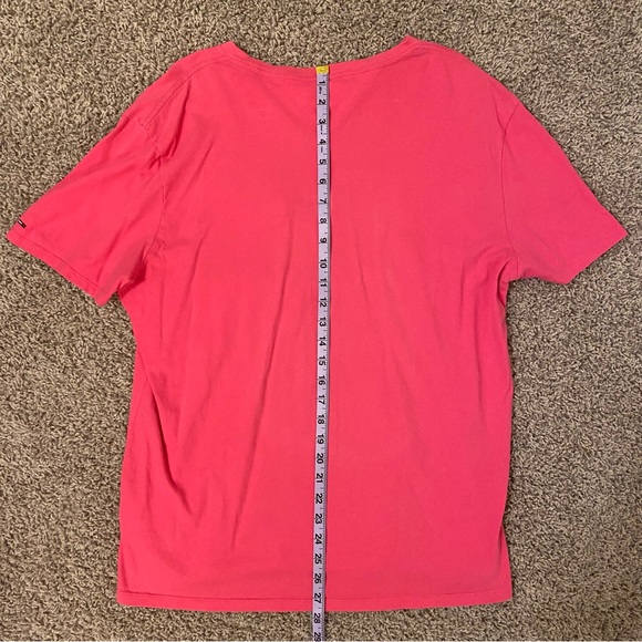 TOMMY HILFIGER - Short Sleeve Embroidered Fuzzy Logo T-Shirt - Size L - Picture 12 of 13